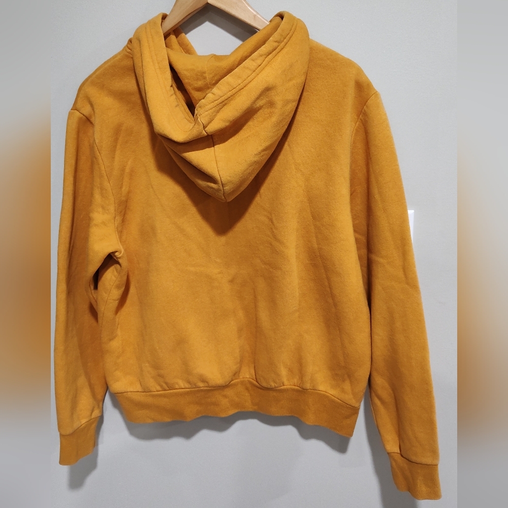 Divided H&M Gold Hoodie Sweatshirt with Pockets And Disney Mickey Logo, Size L - Picture 2 of 5